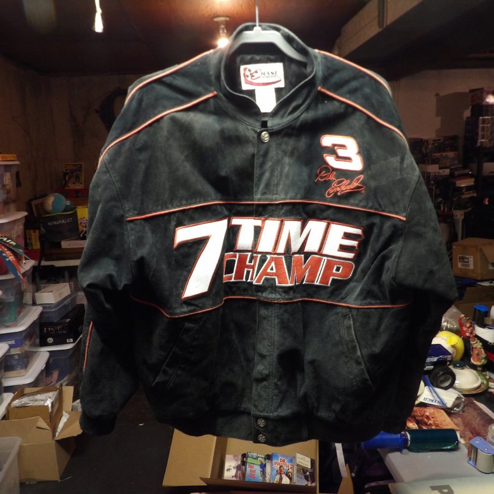Chase Authentic Dale Earnhardt #3 Black Leather Jacket